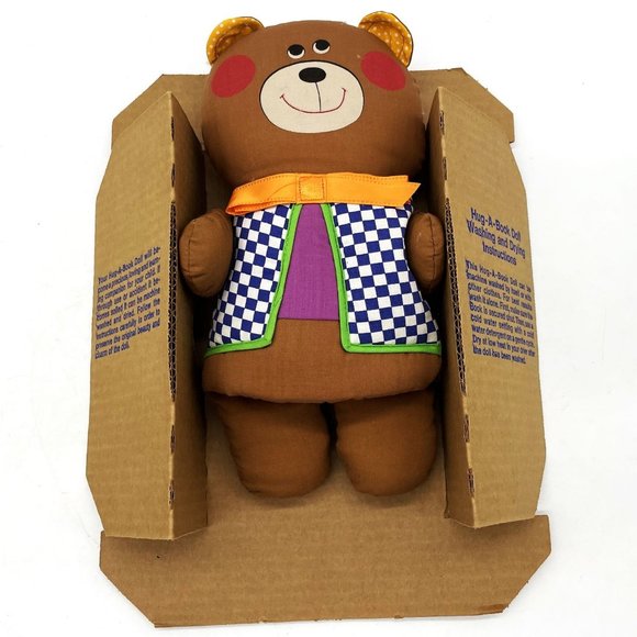 Vtg 1973 Playskool Three Bears Hug-Book Storybook Brown Cloth Doll-Original Box - Picture 8 of 12